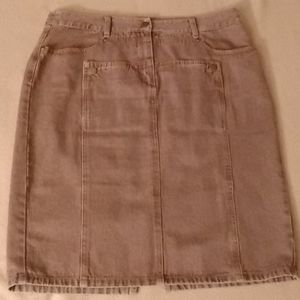 Brown Denim Skirt